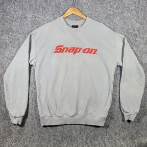 Snap On Tools Official Licensed Gray Crewneck Sweatshirt Mens Size L Pullover
